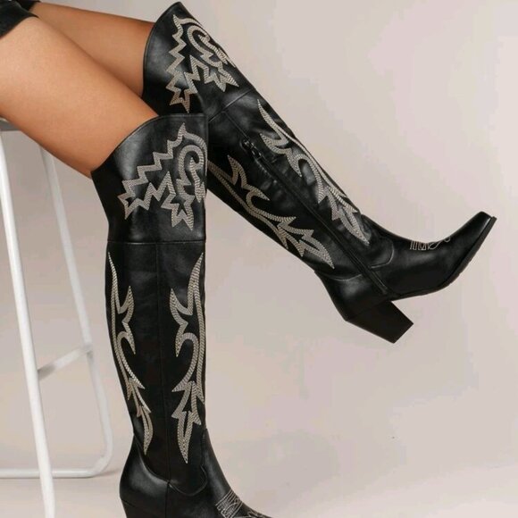 Knee-High / Over the Knee Cowboy Boots 👢🤠 - Picture 1 of 3
